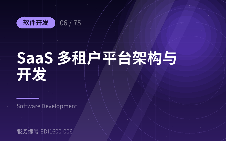 SaaS 多租户平台架构与开发